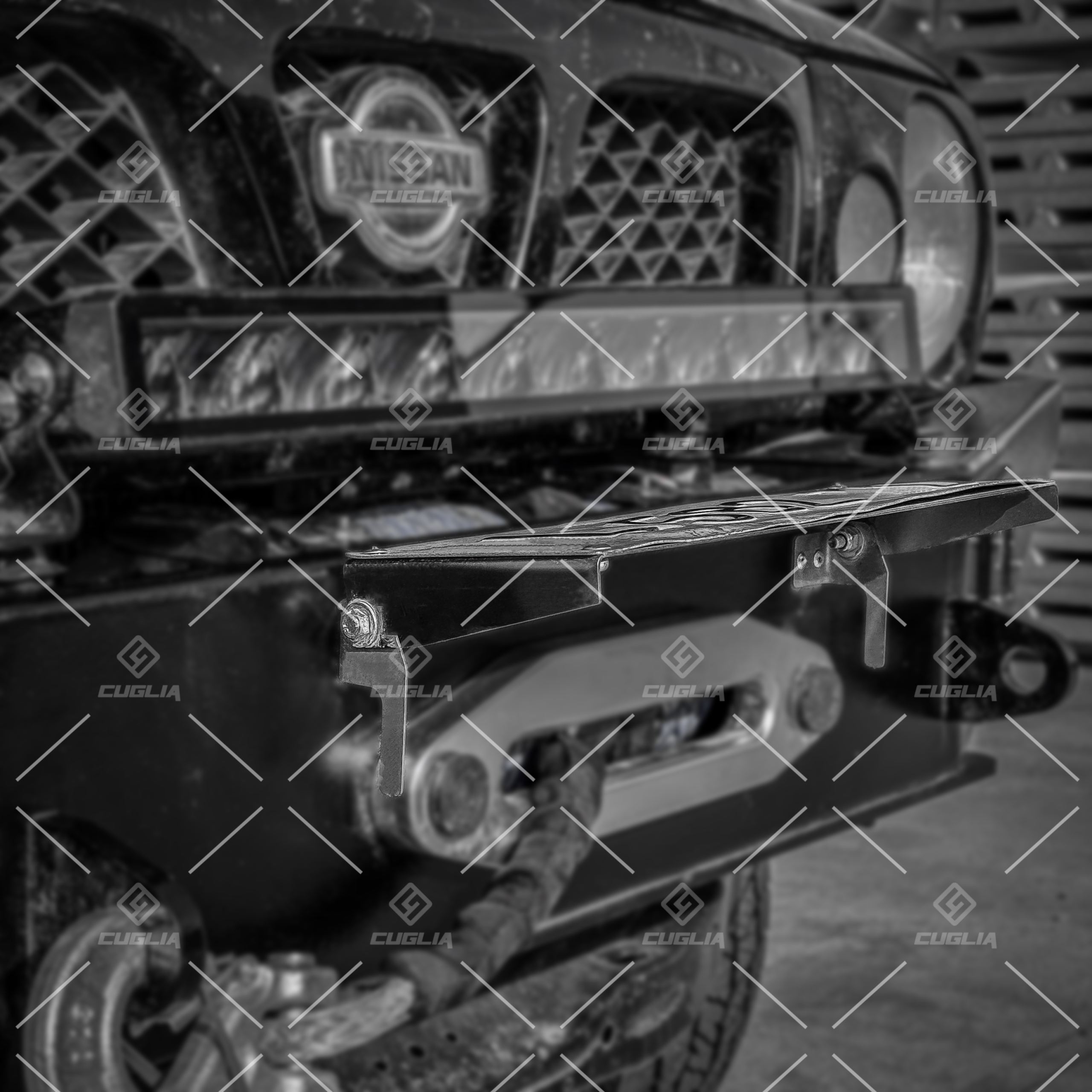 Portatarga Regolabile A Cerniera Paraurti Fuoristrada Off Road - immagine 7