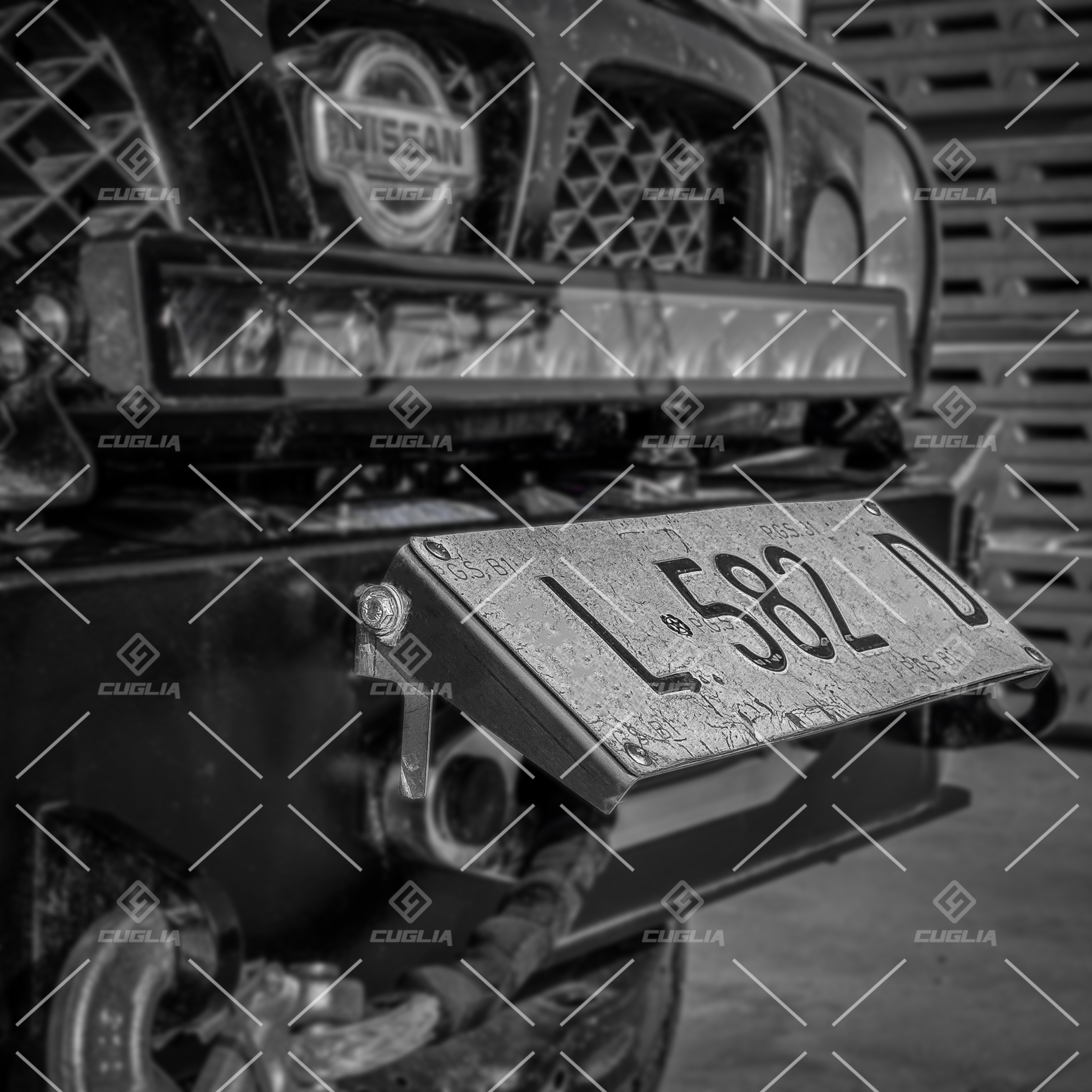 Portatarga Regolabile A Cerniera Paraurti Fuoristrada Off Road - immagine 6