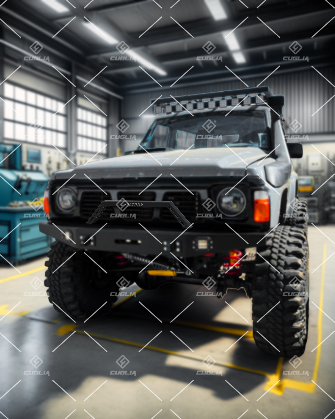 Bullbar Off-Road Uso Gravoso per Nissan Patrol TR / GR Y60 - immagine 8