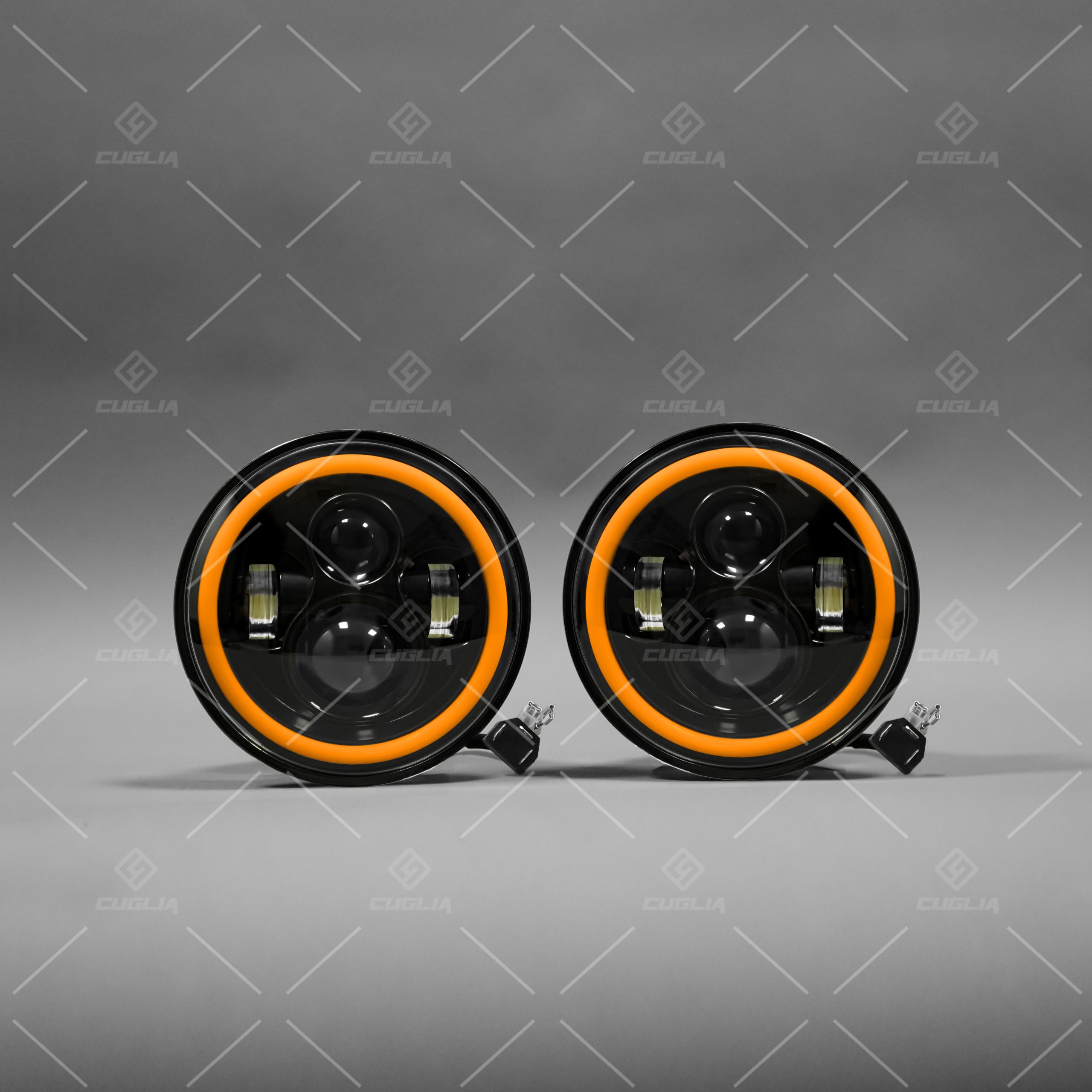Coppia Fari LED 7 Pollici Auto e Moto con DRL - H4