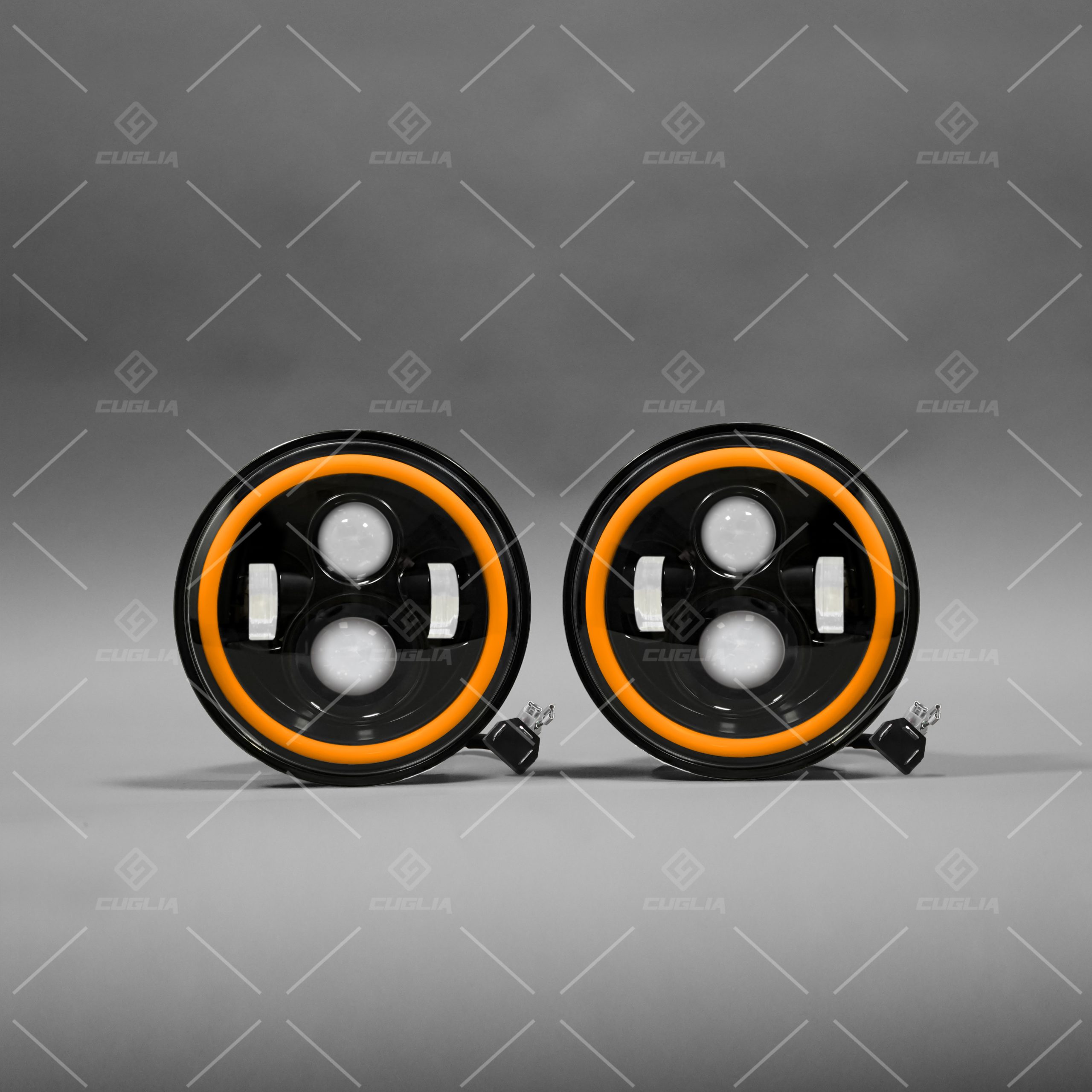 Coppia Fari LED 7 Pollici Auto e Moto con DRL - H4 - immagine 3