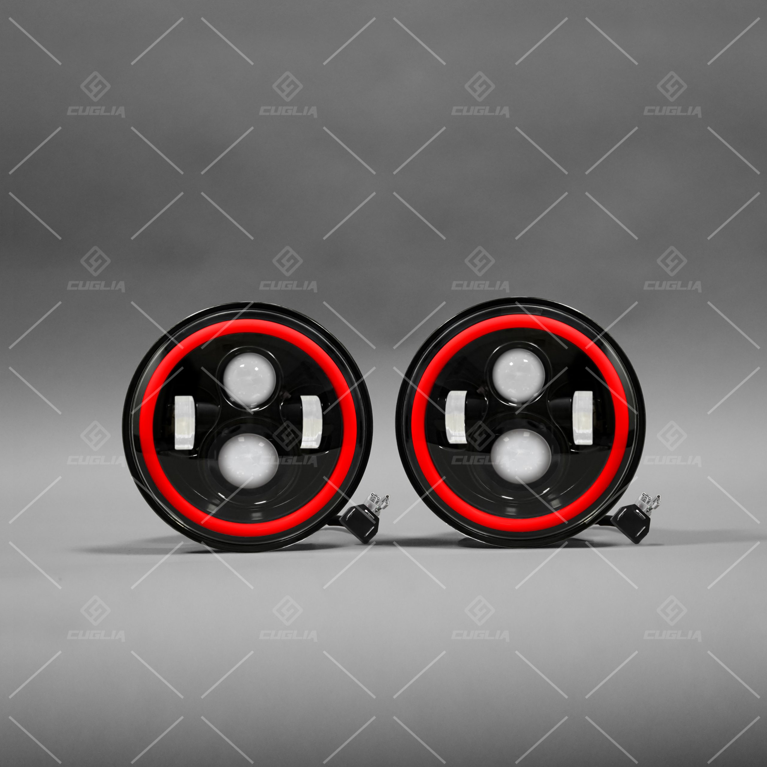 Coppia Fari LED 7 Pollici Auto e Moto con DRL - H4 - immagine 2
