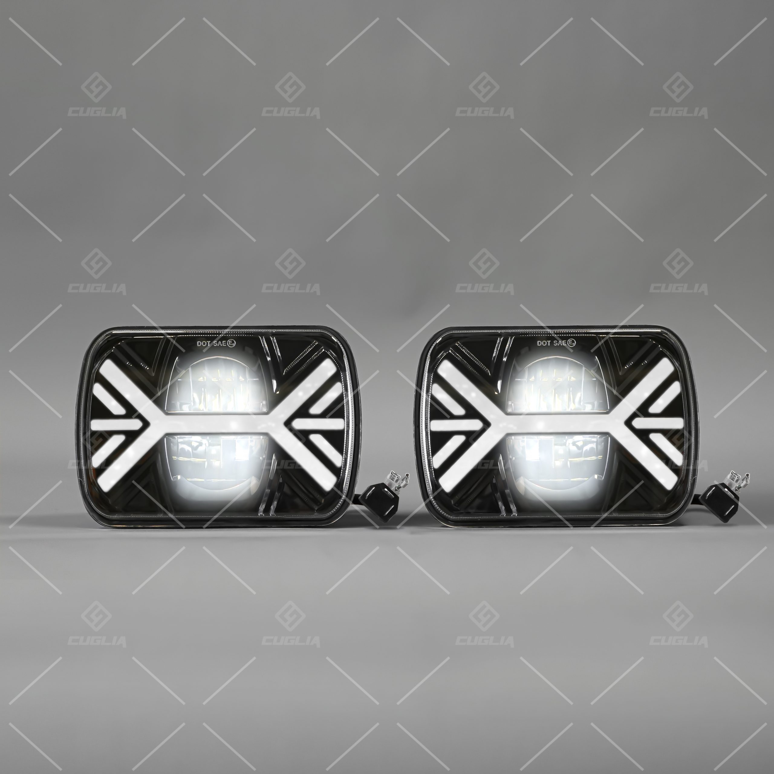 Coppia Fari LED 7″ H4 9-30V con DRL Bianco e Ambra – 90W - immagine 3