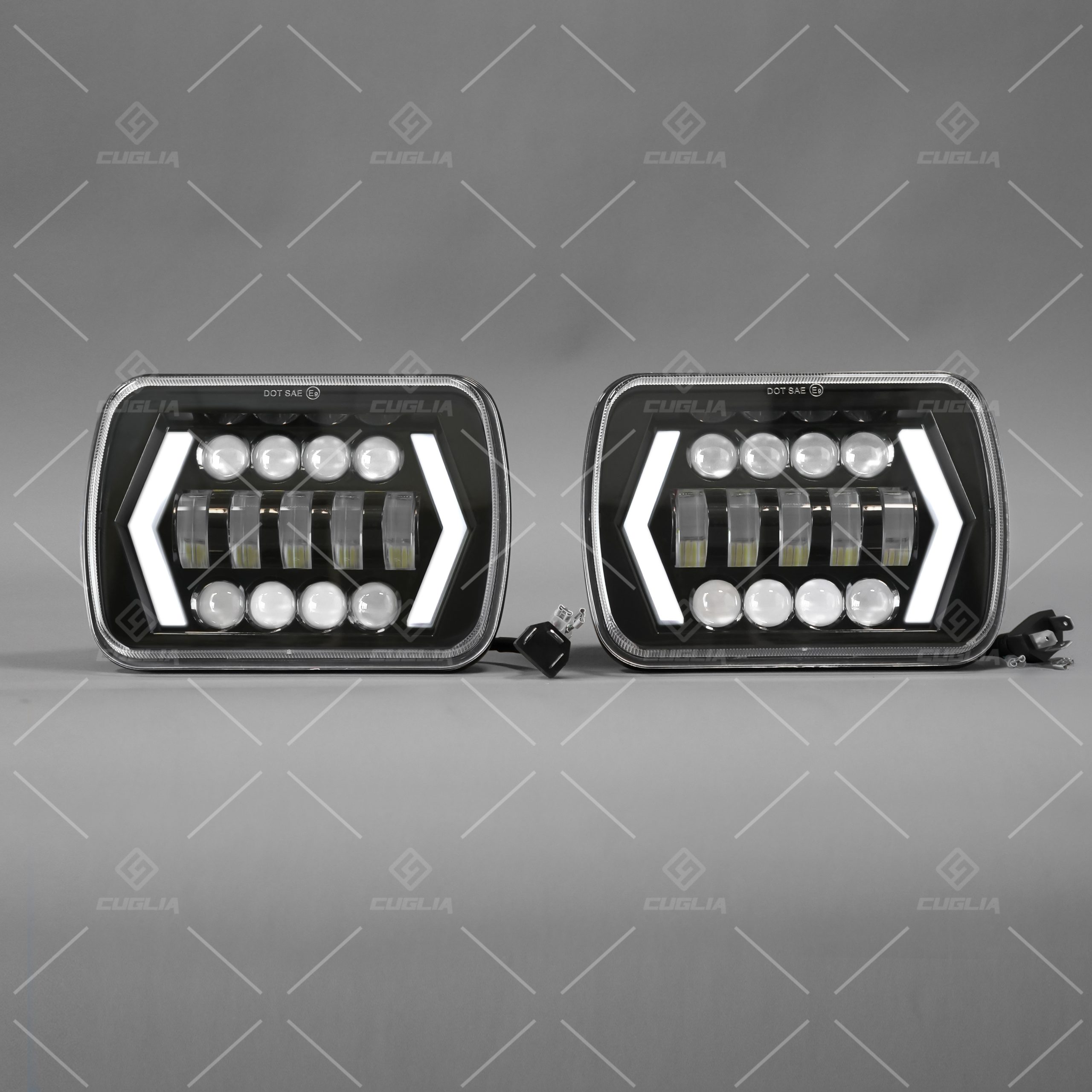 Fari LED 5x7” H4 Universali 55W Offroad 4x4 - immagine 4