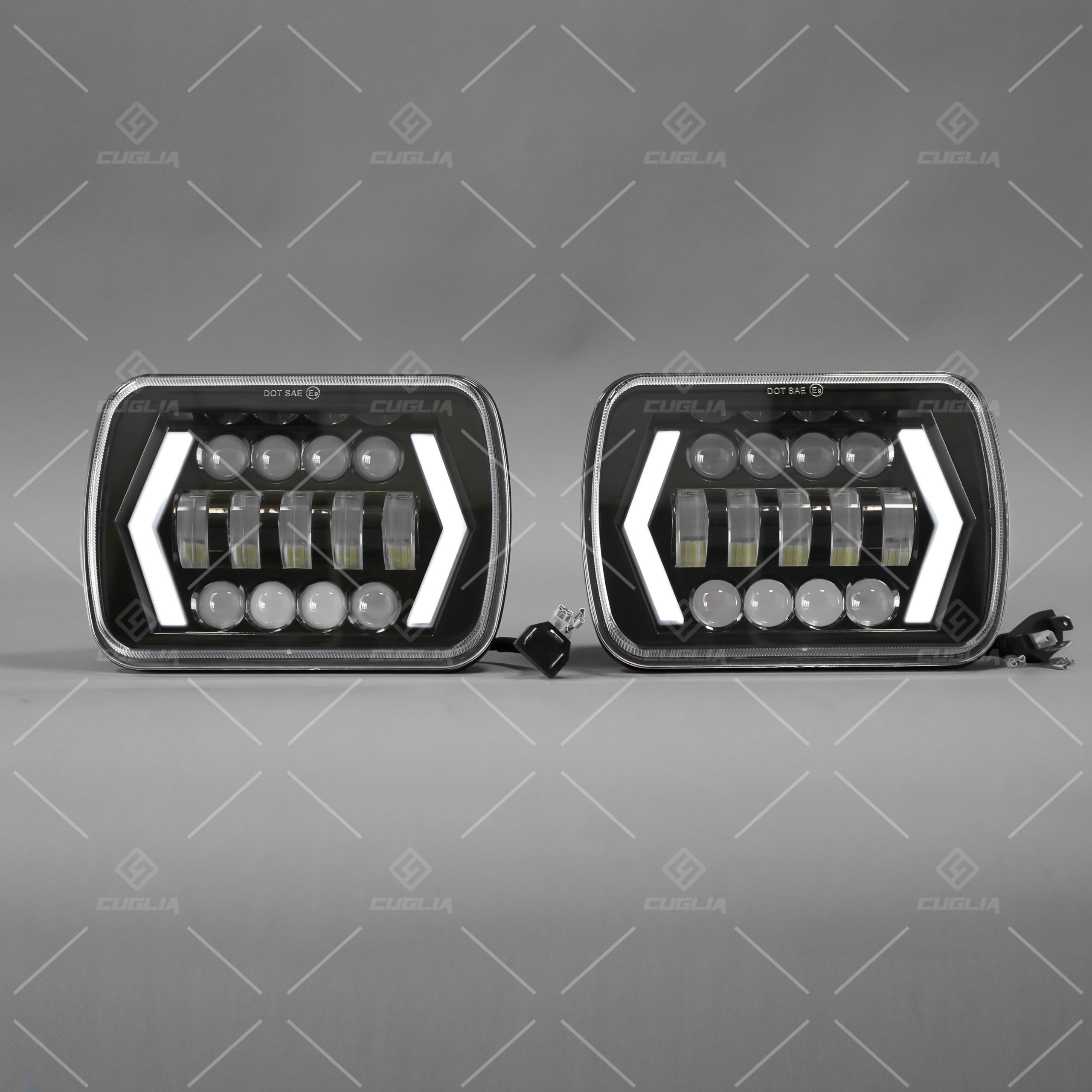 Fari LED 5x7” H4 Universali 55W Offroad 4x4 - immagine 5