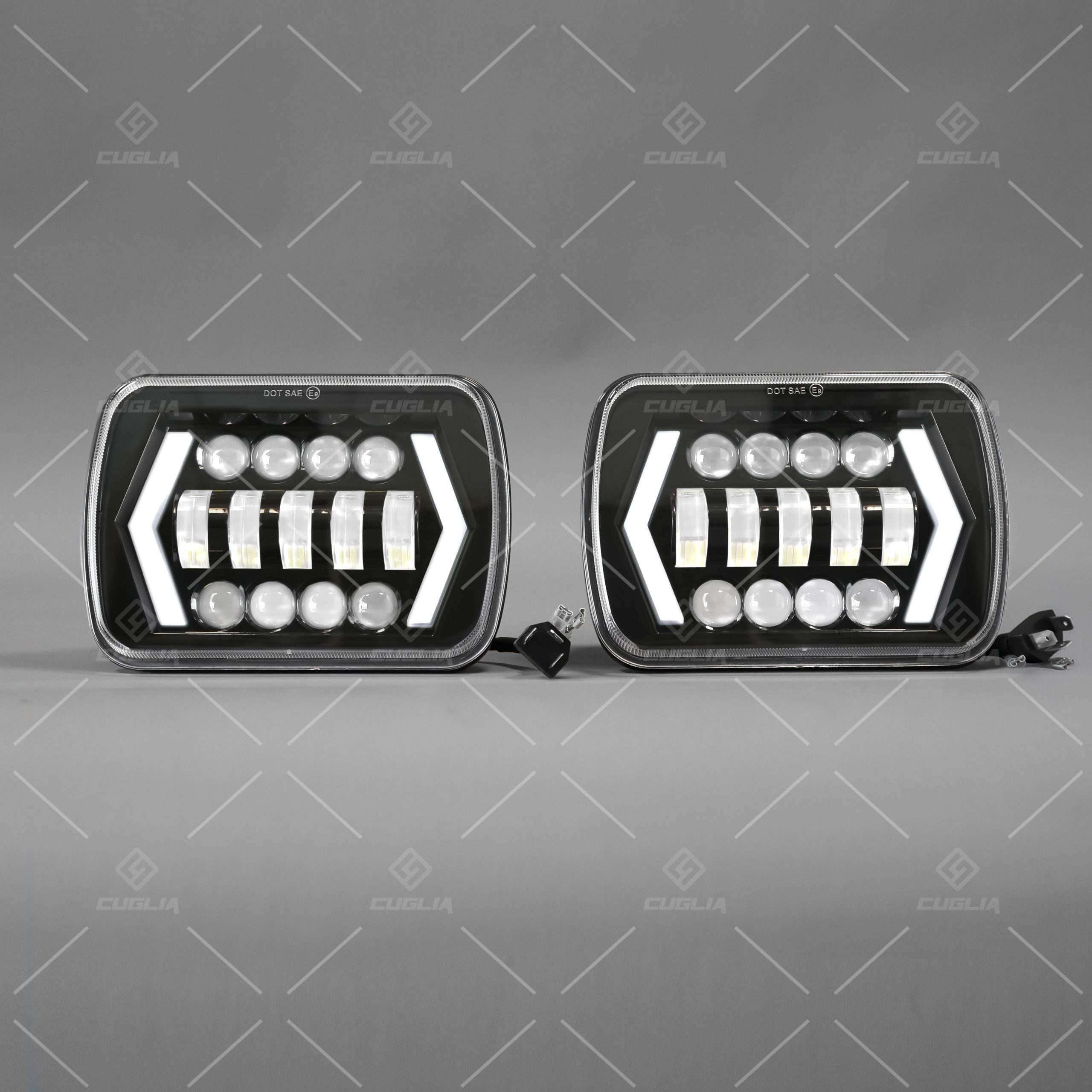 Fari LED 5x7” H4 Universali 55W Offroad 4x4 - immagine 3