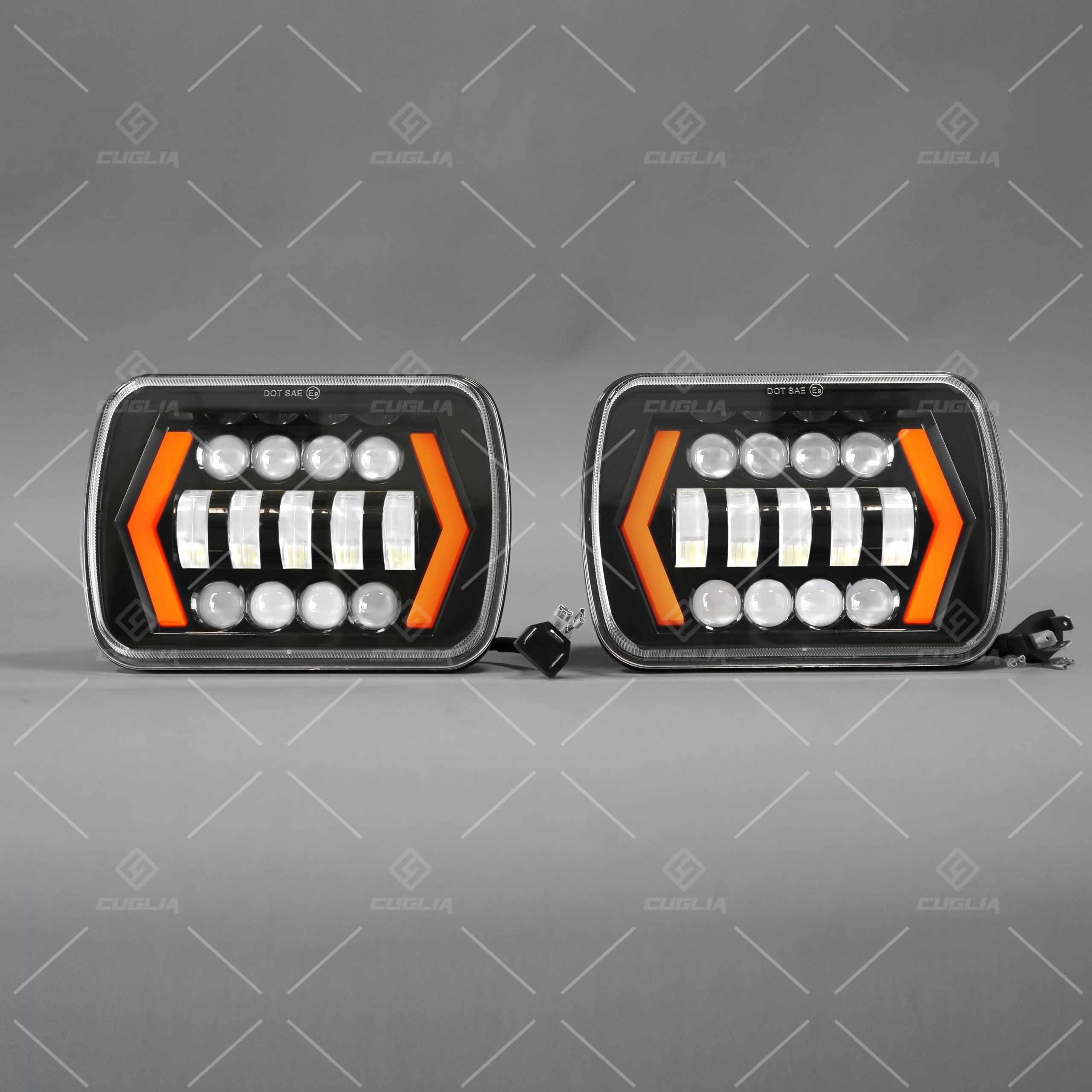 Fari LED 5x7” H4 Universali 55W Offroad 4x4 - immagine 2