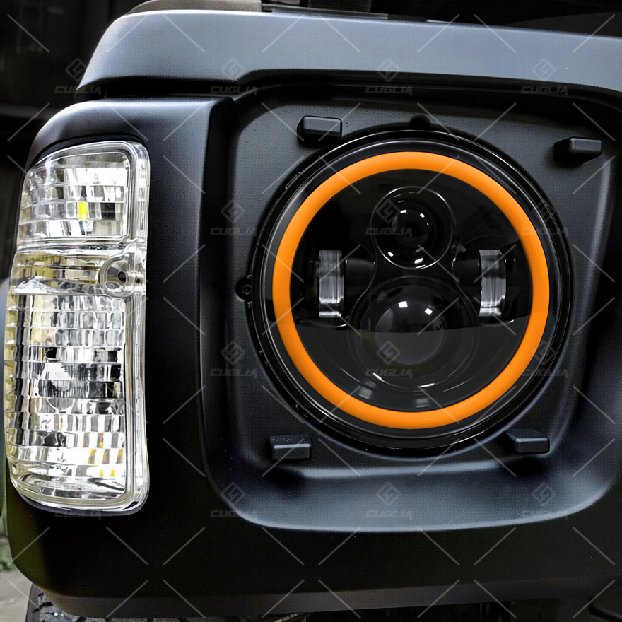 Coppia Fari LED 7 Pollici Auto e Moto con DRL - H4 - immagine 6