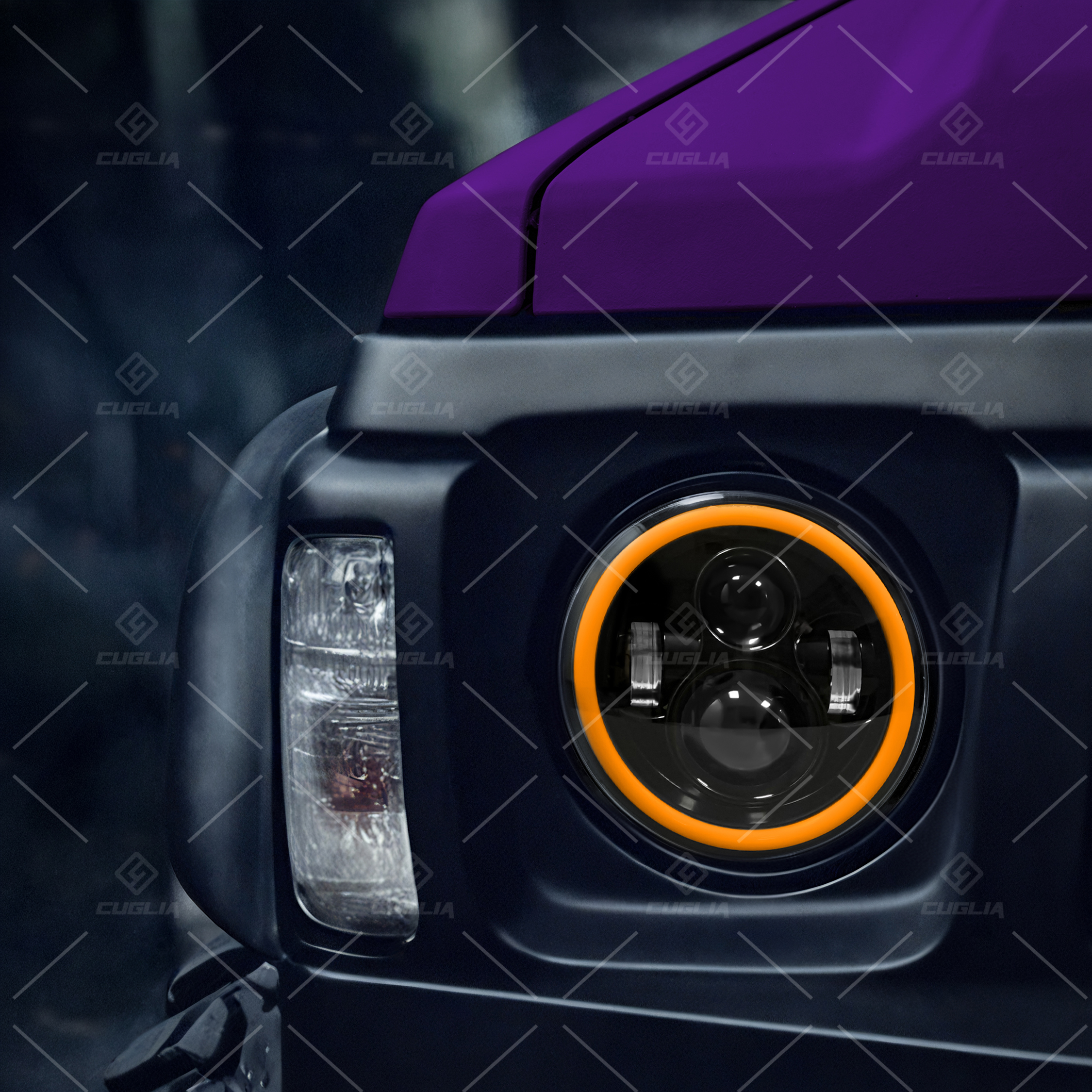 Coppia Fari LED 7 Pollici Auto e Moto con DRL - H4 - immagine 7