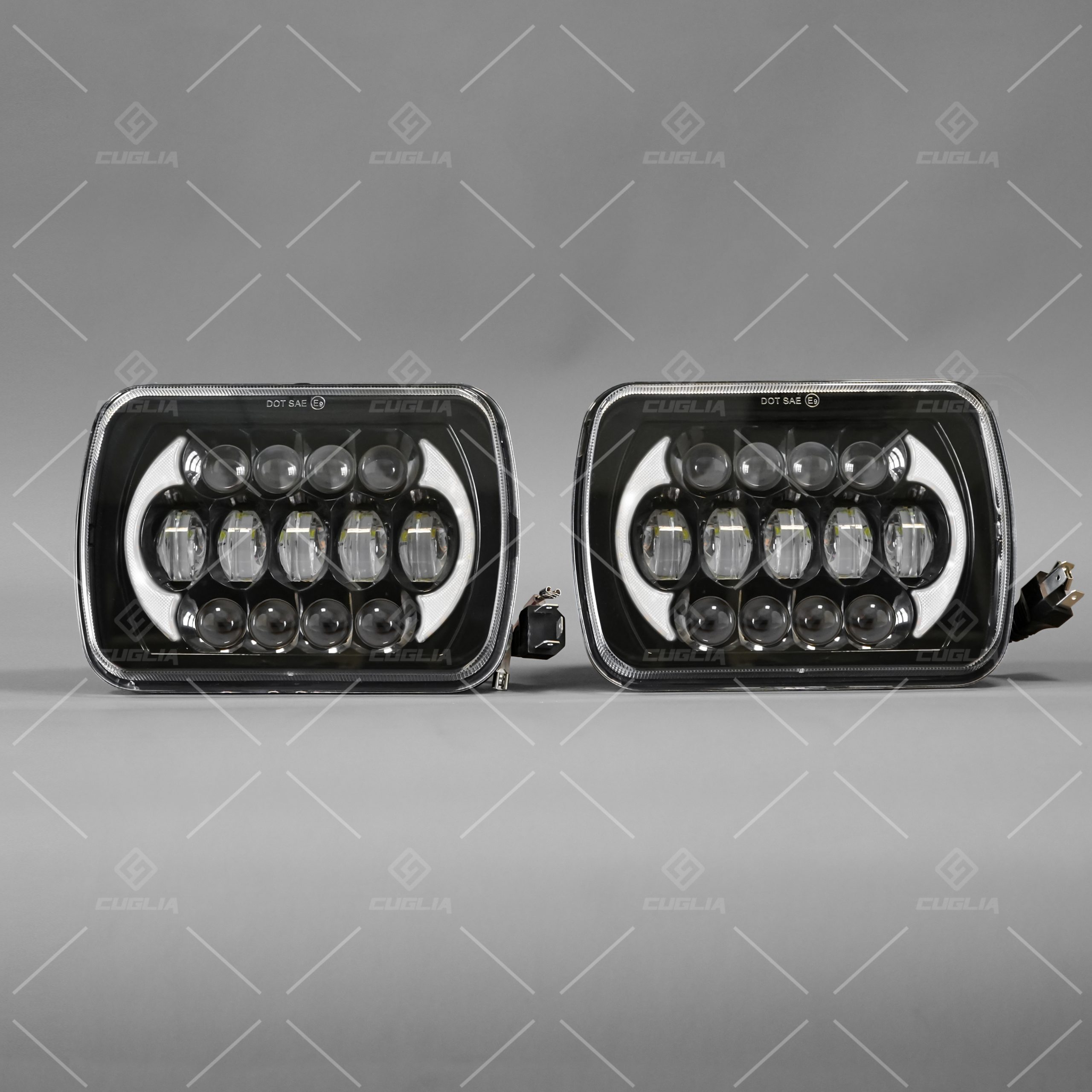 Coppia Fari LED 7″ 126W H4 DRL Ambra Hi/Low Beam Universale - immagine 5