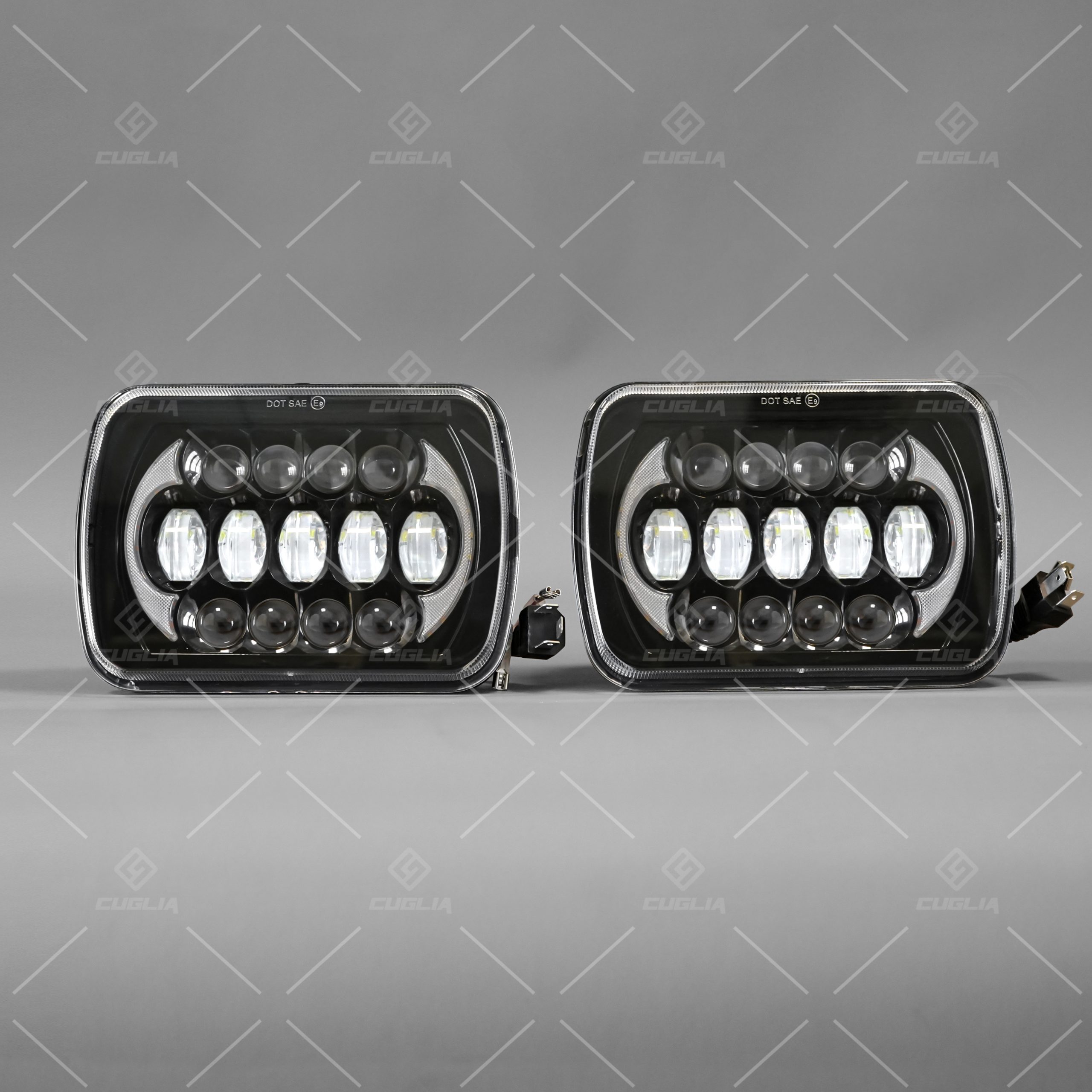 Coppia Fari LED 7″ 126W H4 DRL Ambra Hi/Low Beam Universale - immagine 4