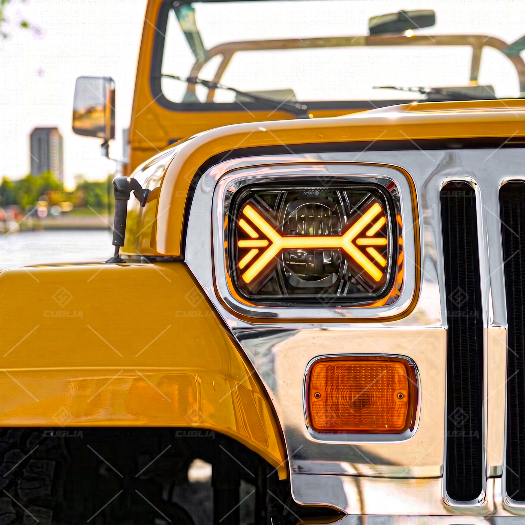 Coppia Fari LED 5×7” Jeep Cherokee,Wrangler,Patrol TR K160/K260 Baroud e Toyota - immagine 8