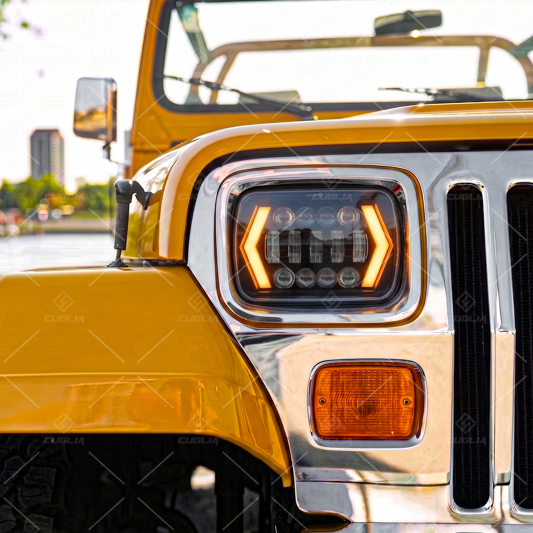 Fari LED 7" 55W H4 per Jeep Cherokee, Patrol K260/K160, Toyota - immagine 8